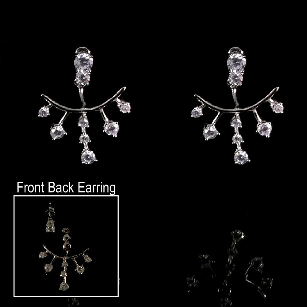 Front Back CZ earrings